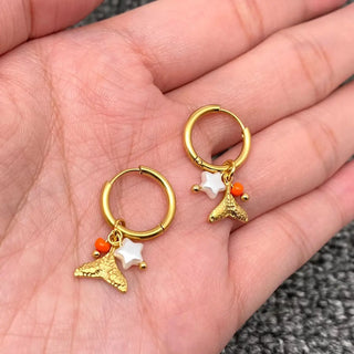Mermaid Tail Huggie Earrings
