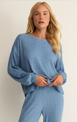 Z Supply Daydream Rib Long Sleeve Top