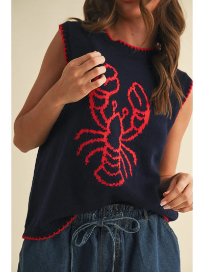 Lobster Printed Knit Top