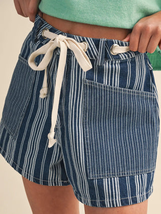 Dancing Denim Stripe Short
