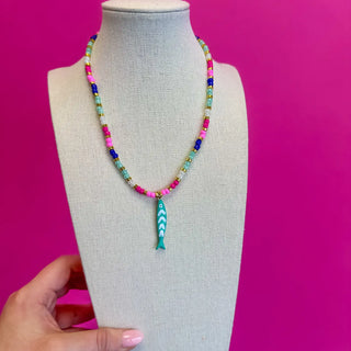 Make a Splash Colorful Fish Necklace