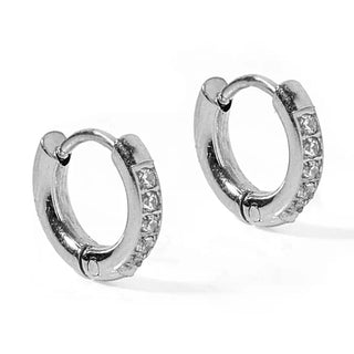 Linny Co Scarlet Huggie 8mm Hoop - CZ Gold