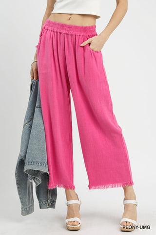 Umgee Best Selling Linen Wide Leg Pants