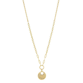Mini Paperclip Link/Crystal Necklace with Starburst Charm