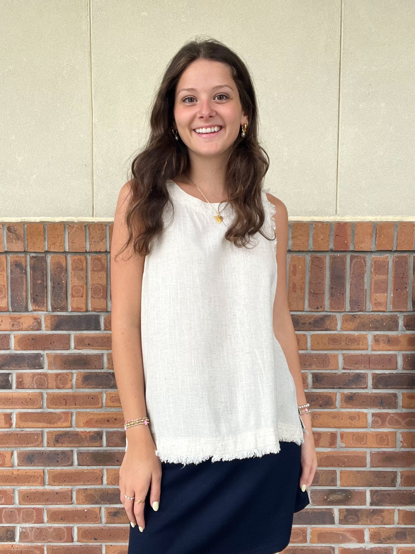 Umgee Linen Fray Top