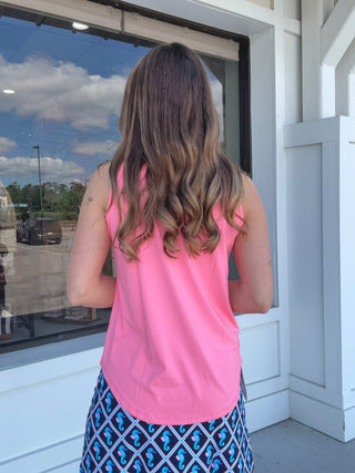Lulu B Solid Sleeveless Key Hole Top