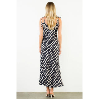 THML Tie Strap Geometric Pattern Dress