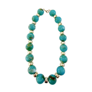 Jessica Chunky Beaded Necklace - Turquoise