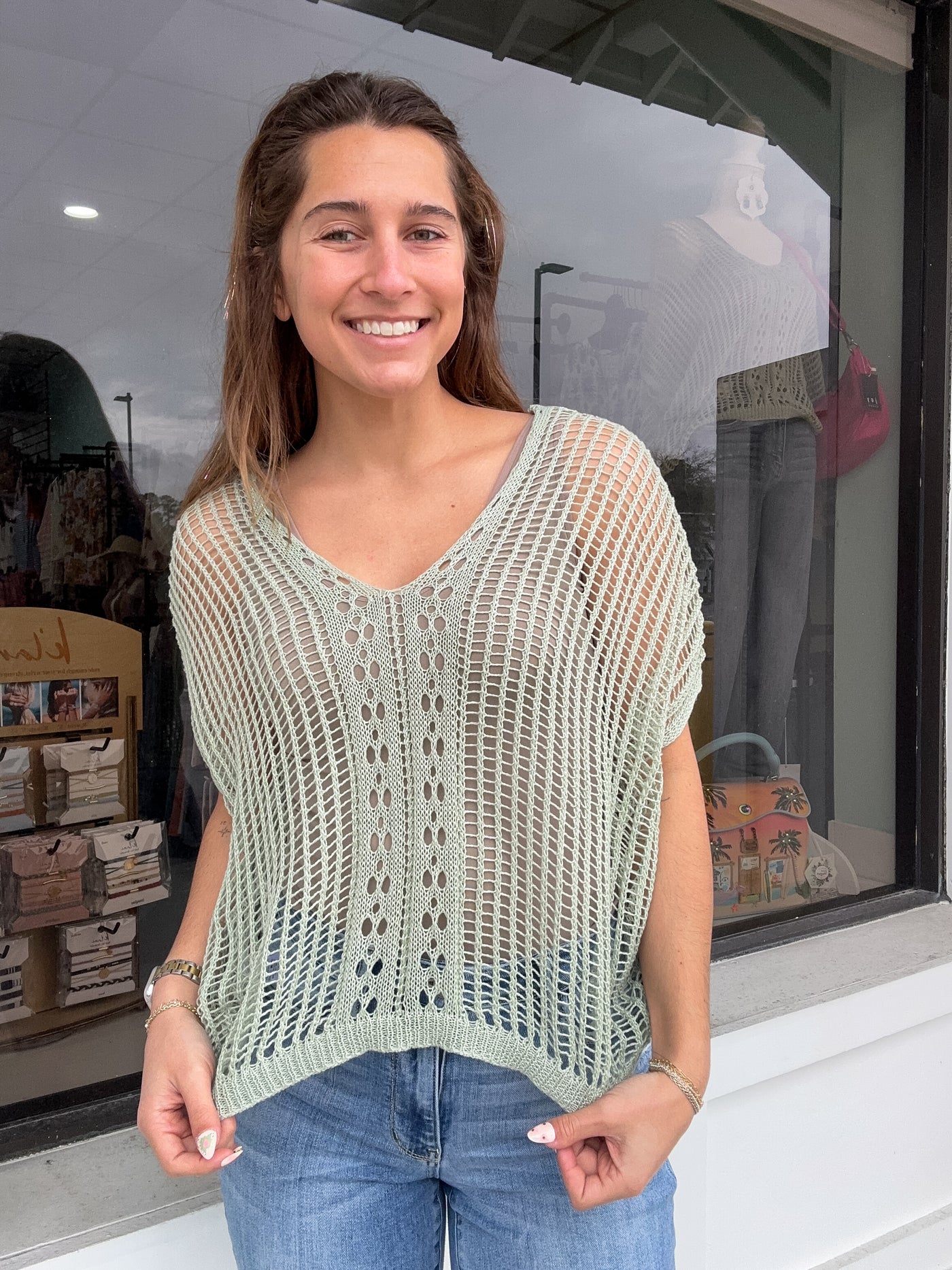 Oversized Stitch Knit Top