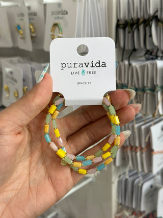 Pura Vida Neon Tube Bead Stretch Bracelet Pack