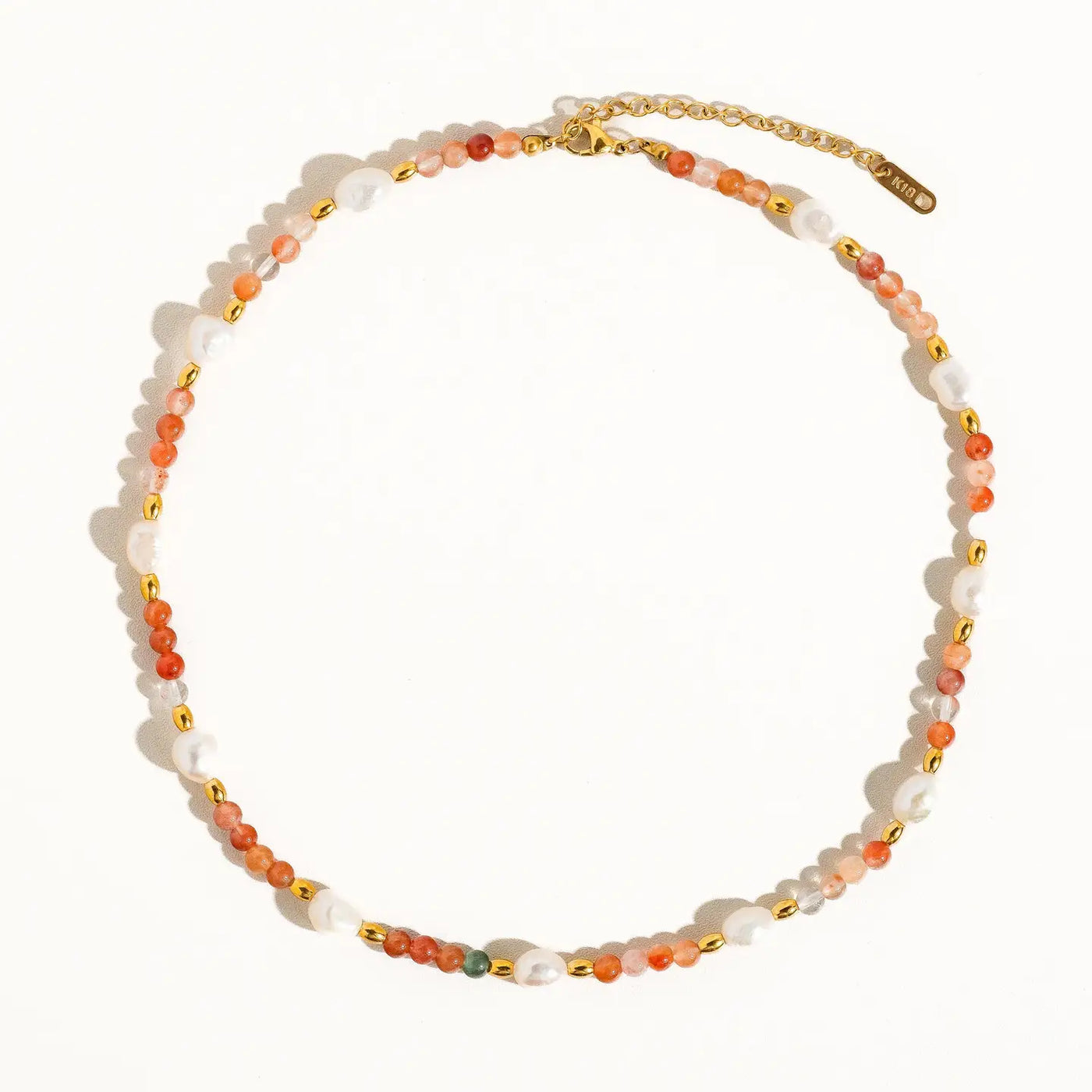 Bohemian Rose Pearl and Bead Necklae