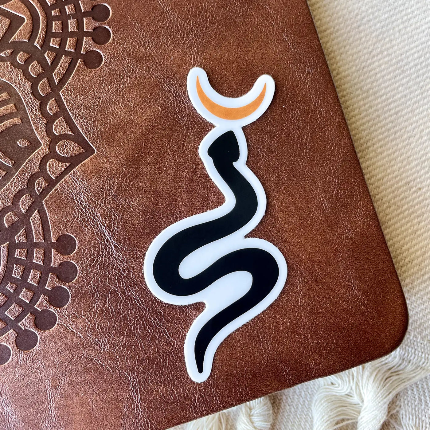 Serpent Moon Waterproof Sticker