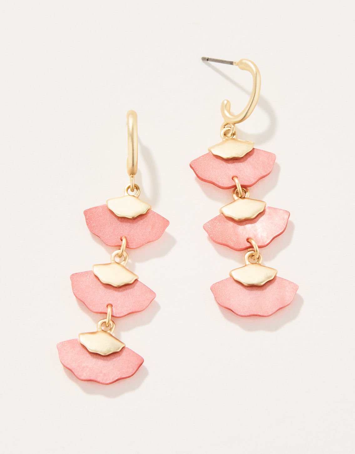 Spartina Buttercup Dangle Earrings Pink Mother-of-Pearl