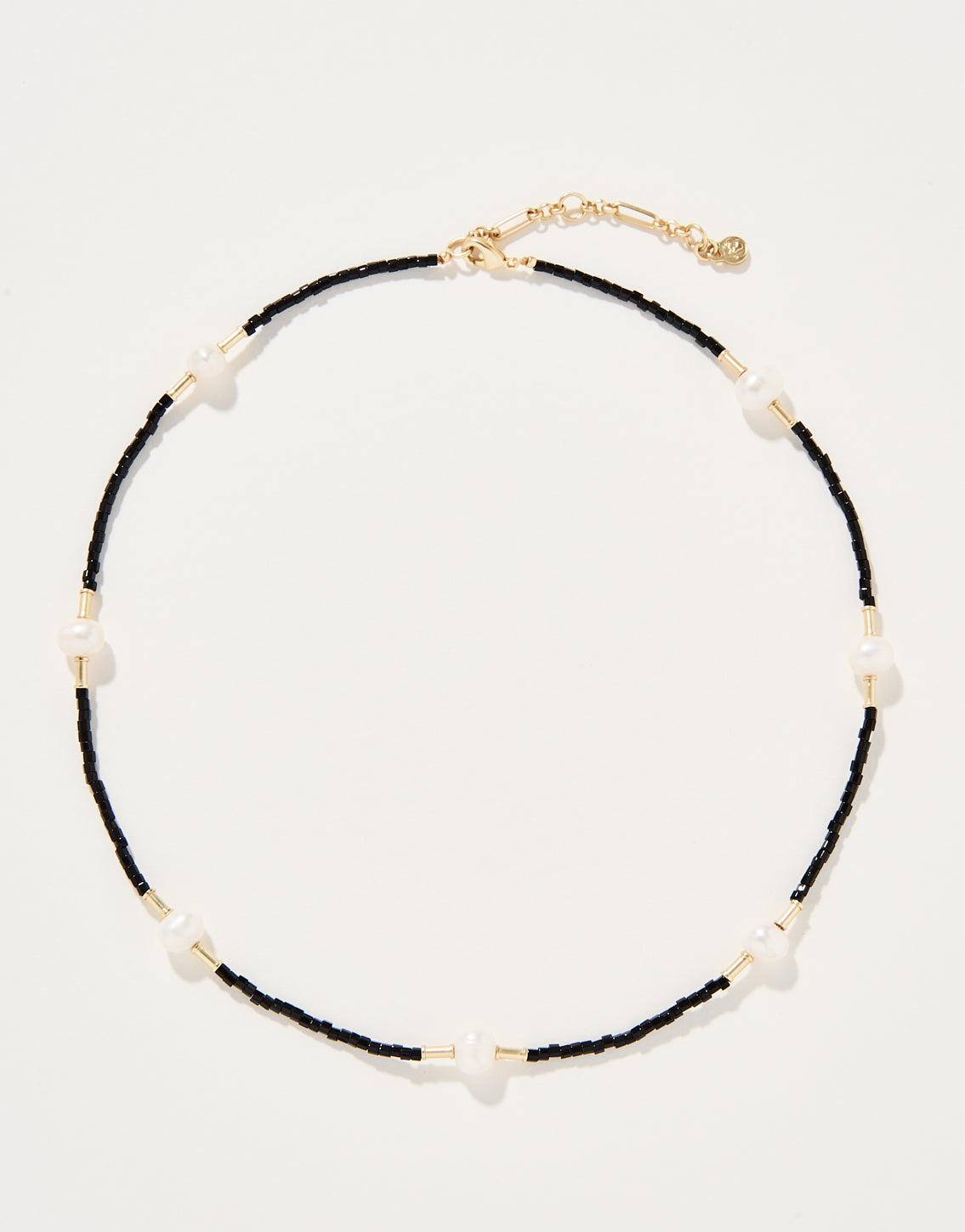 Spartina Pearl Bitty Bead Necklace Black