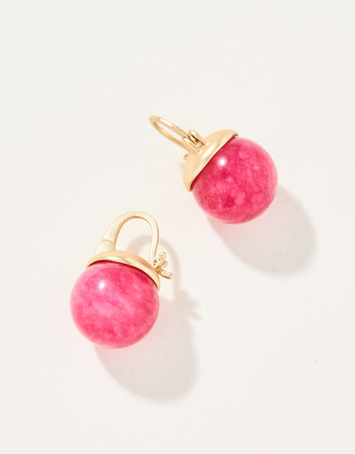 Spartina Appoline Pink Jade Earrings