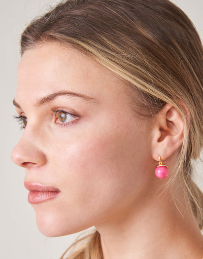 Spartina Appoline Pink Jade Earrings