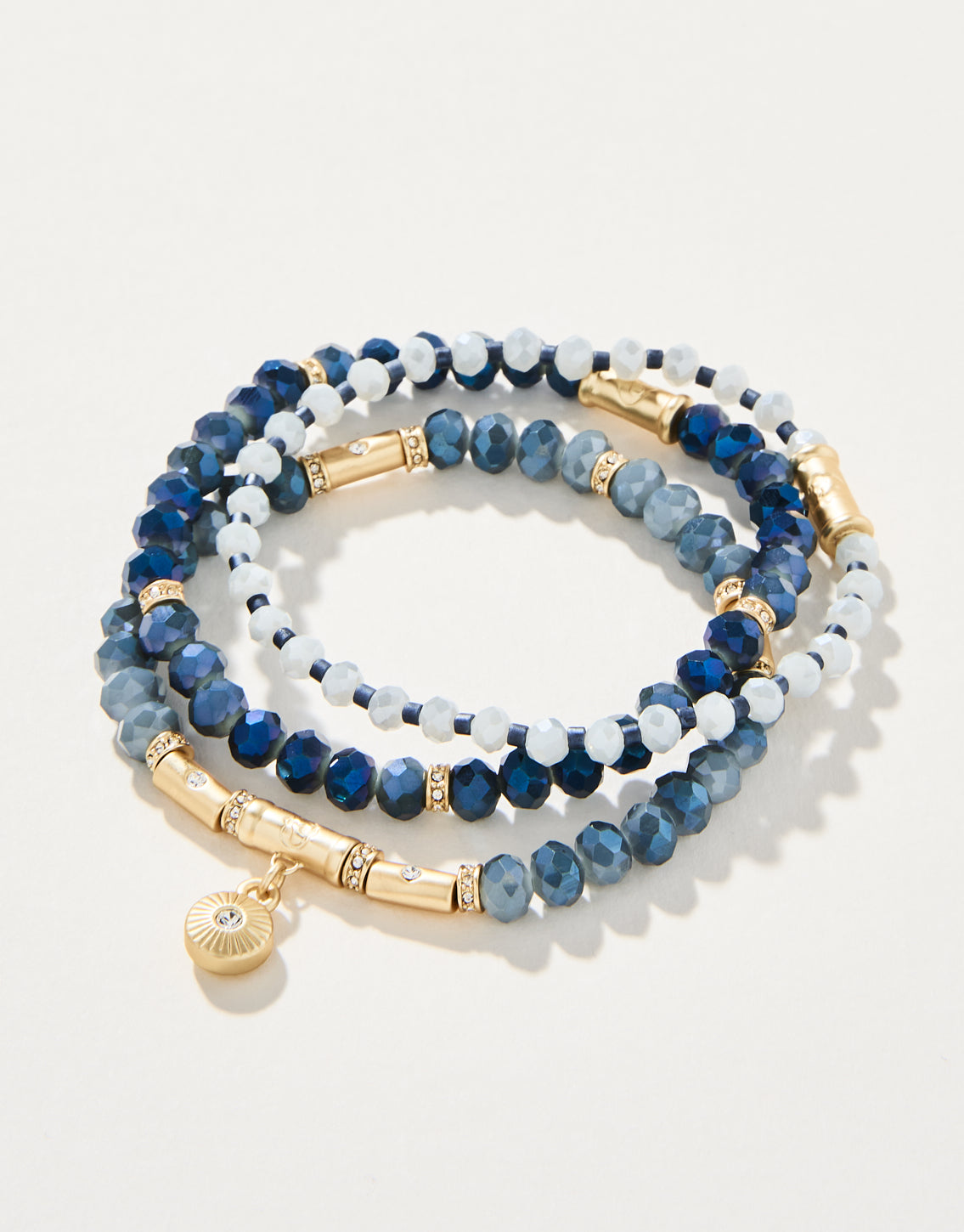 Spartina Sparkle Stretch Bracelet Set Blue