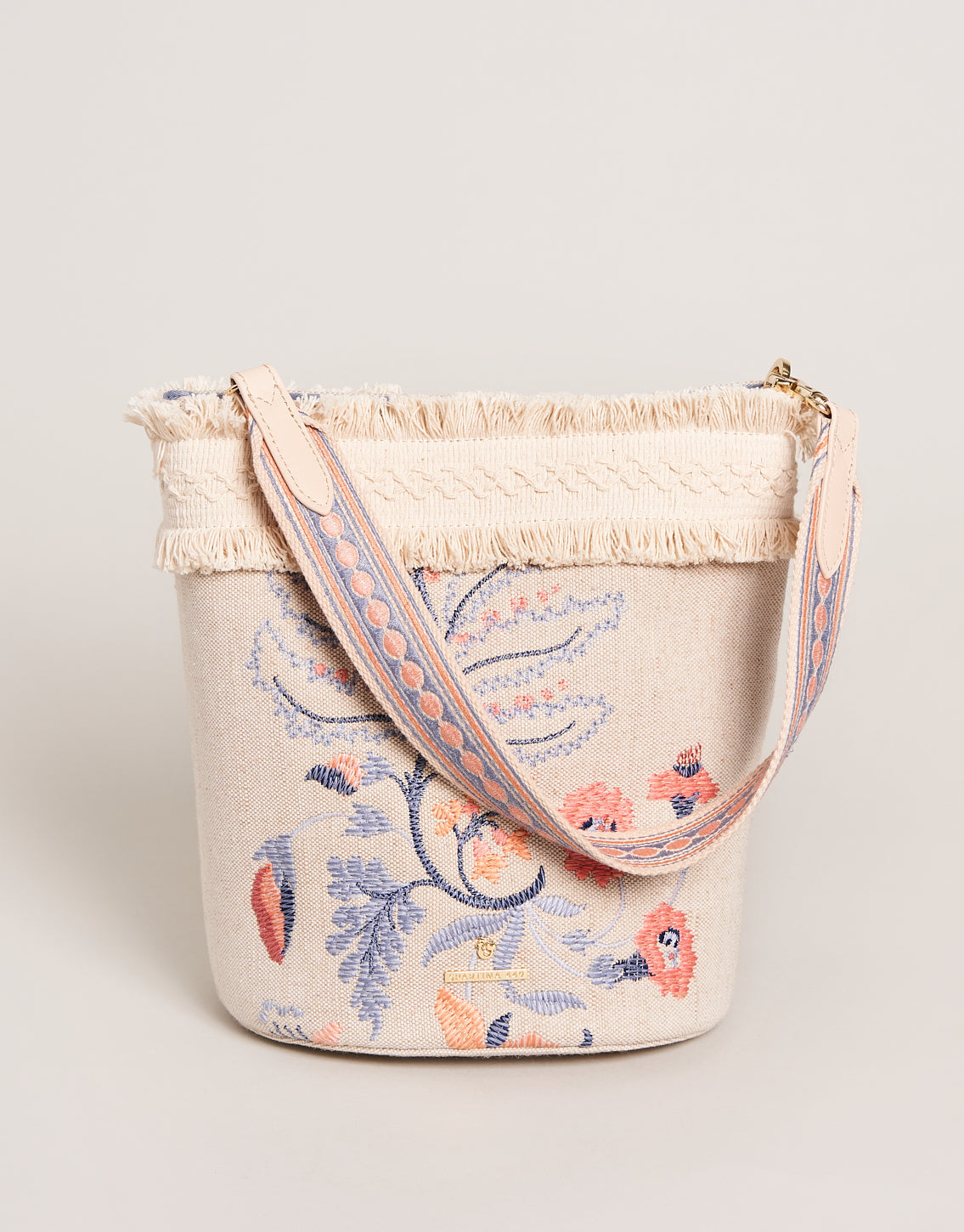 Spartina Bellinger Floral Branch Aubrey Fringe Bucket