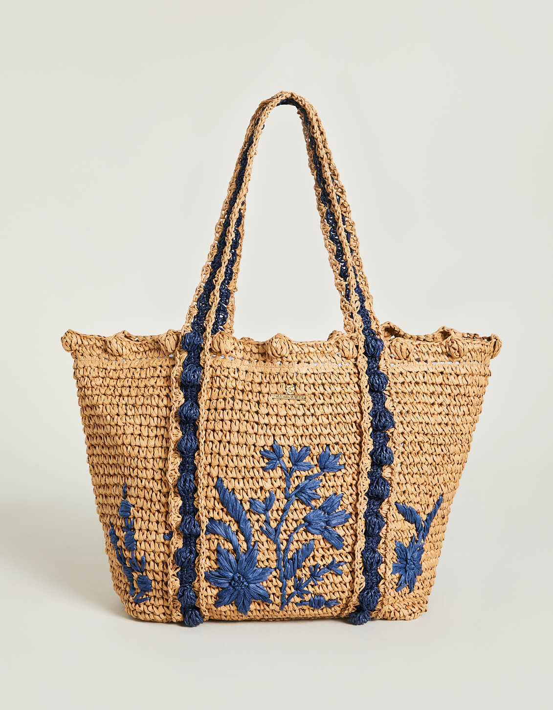 Spartina Crochet Tote Blue Wildflower
