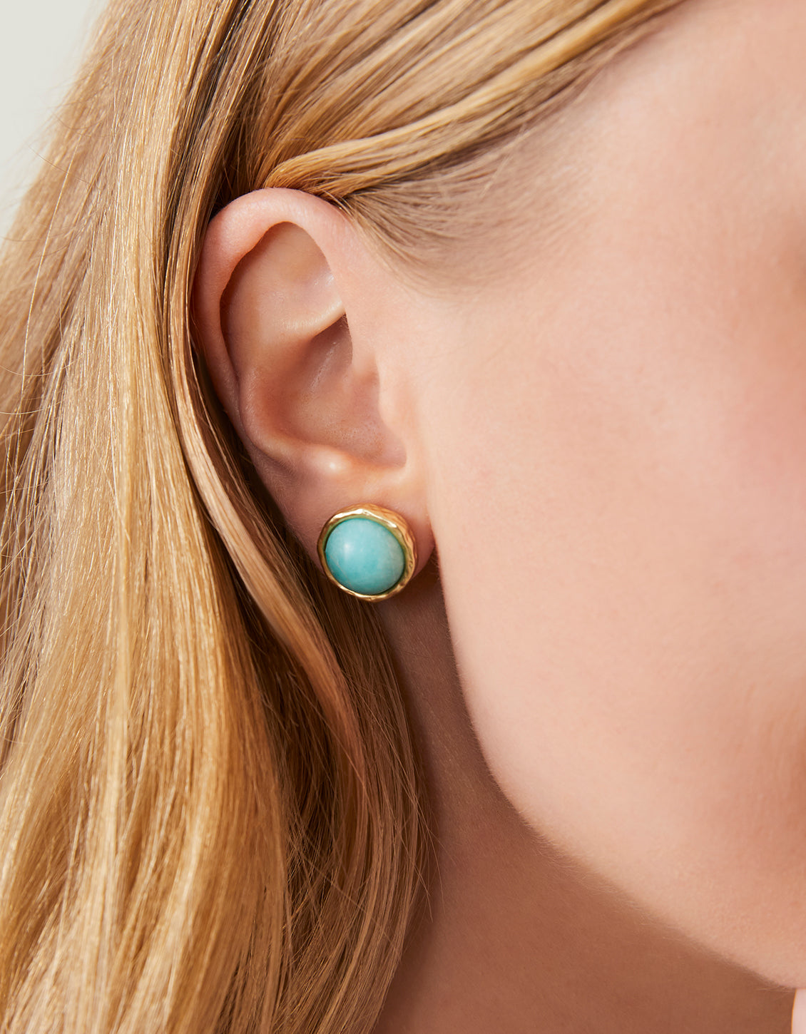 Spartina Bauble Stud Earrings Amazonite