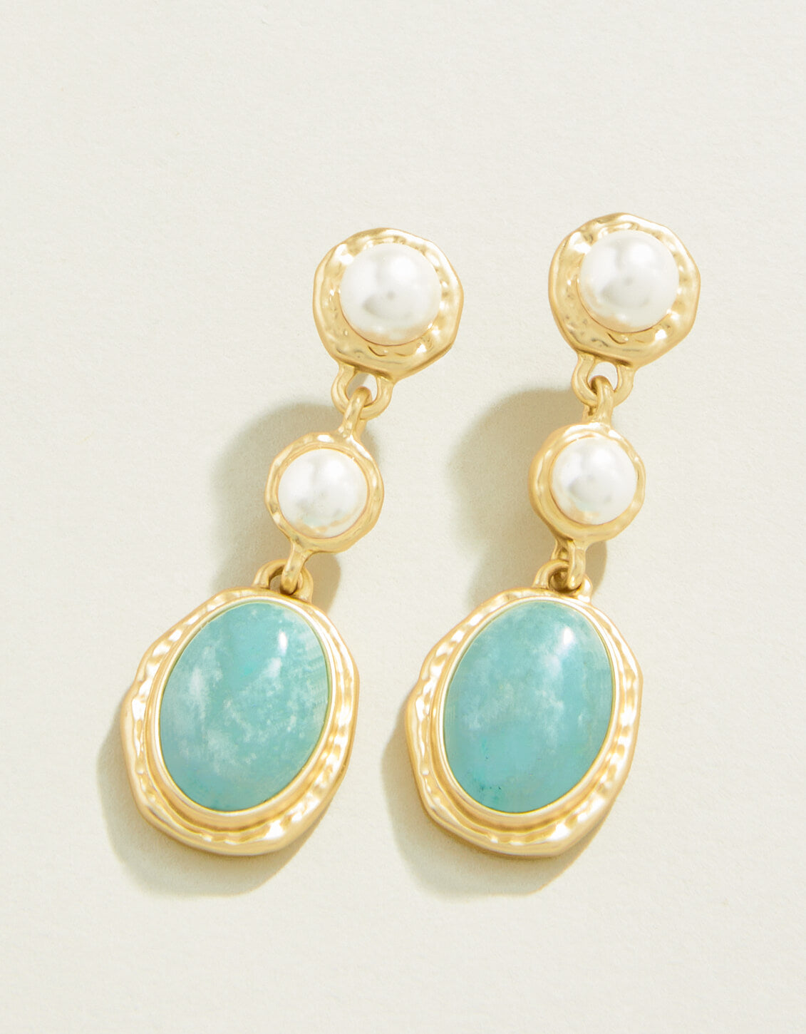 Spartina Summer Earrings Pearl/Amazonite
