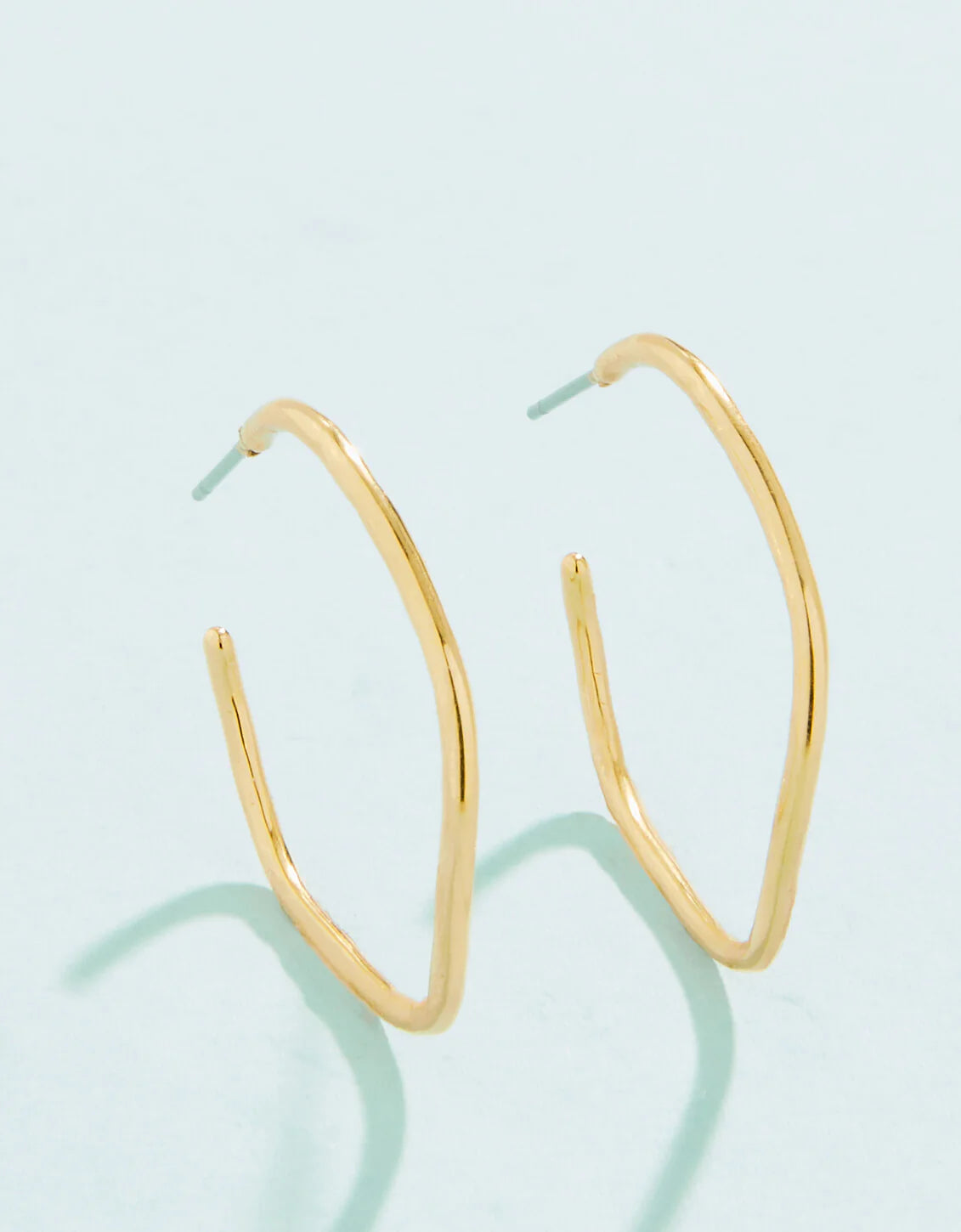 Spartina Splash Ripple Wave Hoop Earrings 32mm