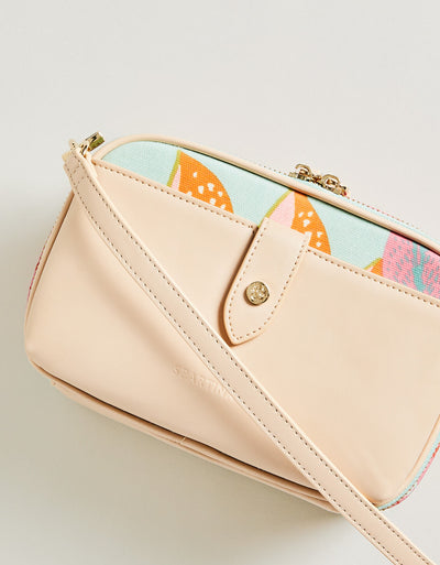 Spartina Meryl Crossbody Queenie Tropical Floral Sea Foam