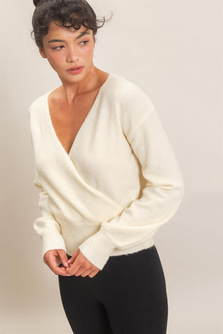 V-Neck Wrap Sweater