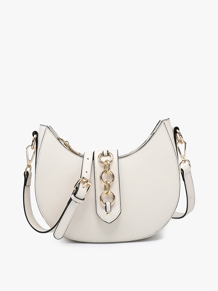 Euphemia Half-Moon Crossbody w/ Metal Ring