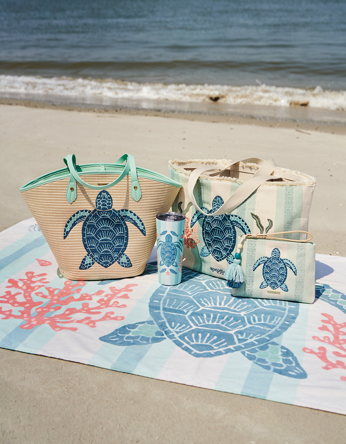 Spartina Beach Tote Sea Turtle