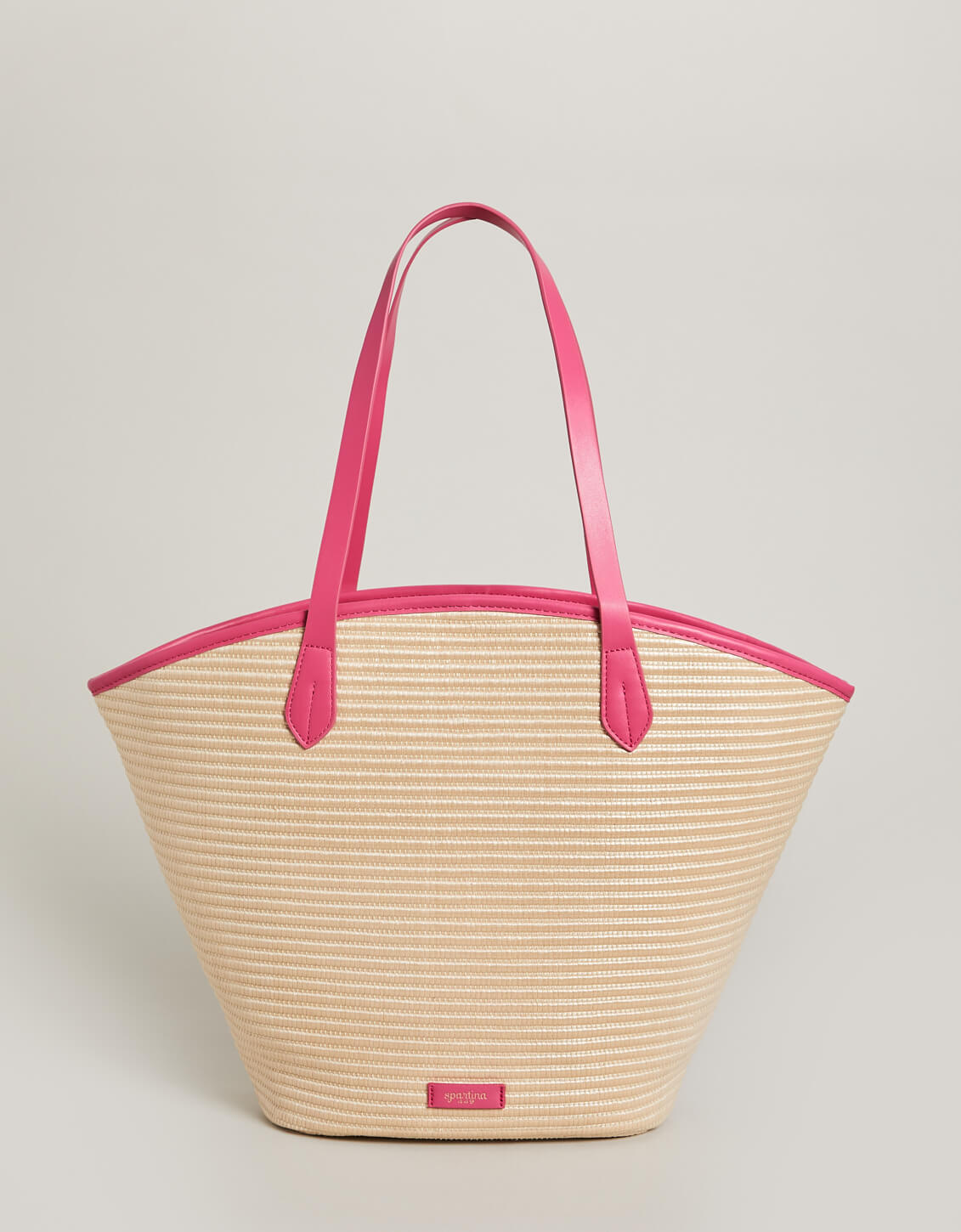 Spartina Straw Beach Tote Tropic Flamingo