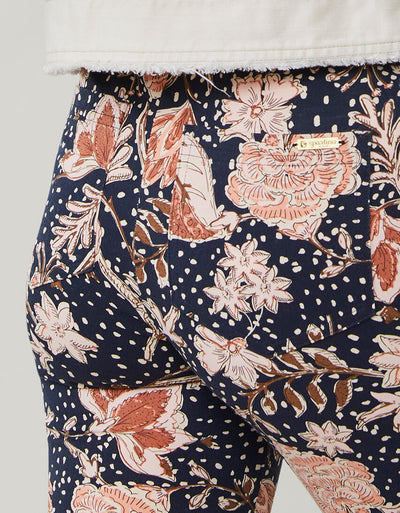 Spartina Maren Kick Flare Pant Starry Floral Slate