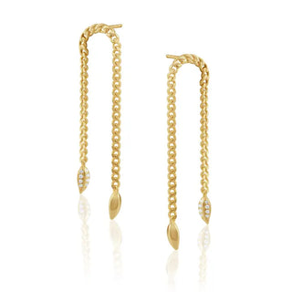 Sahira Charlotte Chain Drop Earrings - Tarnish Resistant