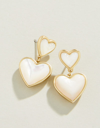 Spartina  Full Heart Earrings Mother-of-Pearl