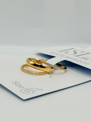 Isla Simple Shine Stack Rings