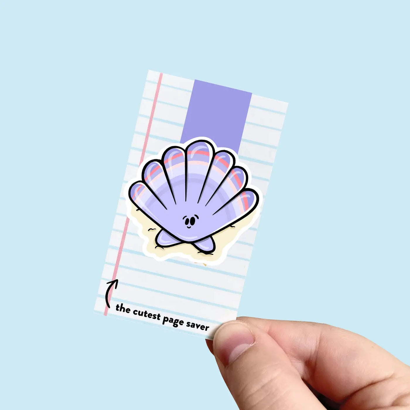 Purple Shell Magnetic Bookmark