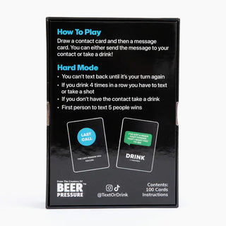 Beer Pressure Text Or Drink Card Game