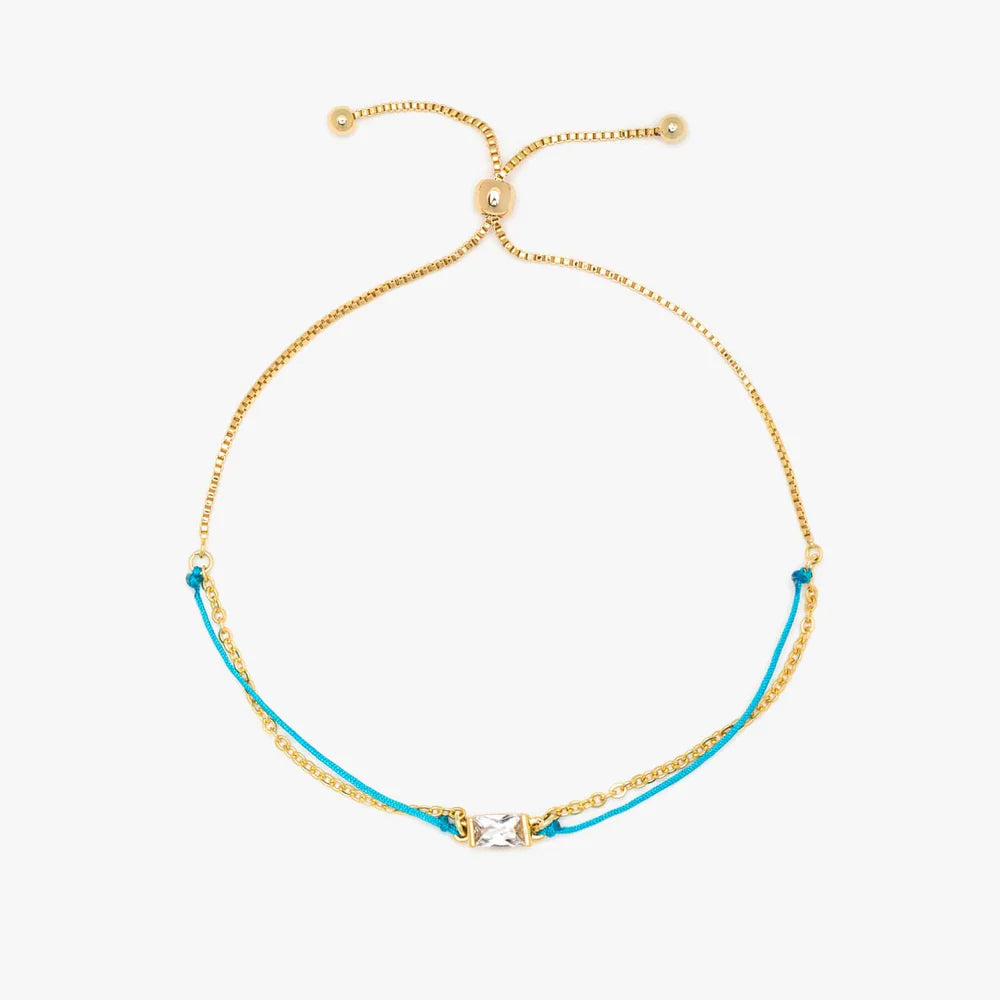 Pura Vida Dainty String & Chain Slider Bracelet