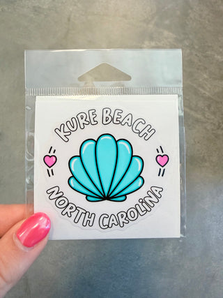 Blue Shell Kure Beach Medium Sticker