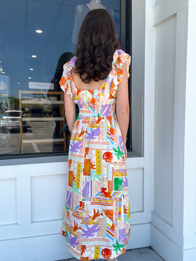 Umgee Tropical Patchwork Dress