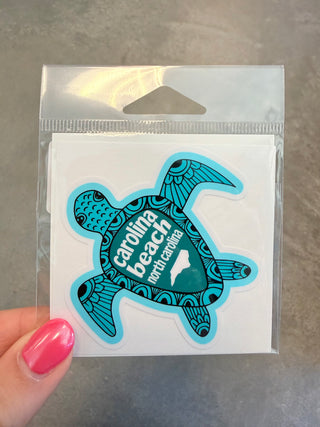 Turtle Carolina Beach Medium Sticker