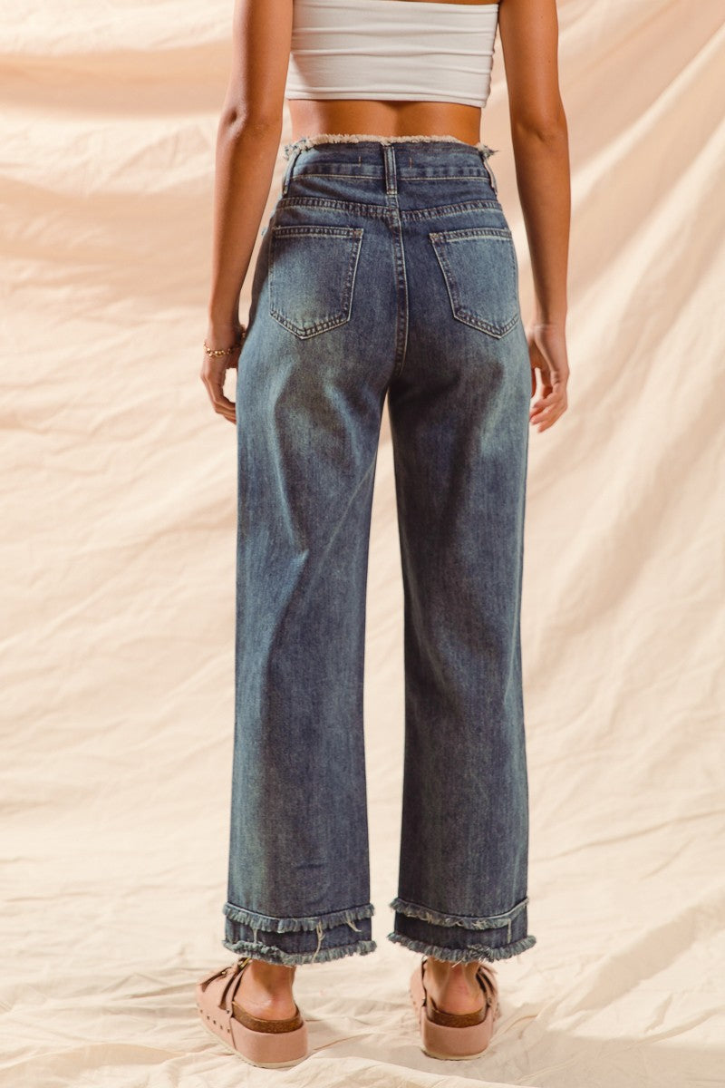 Fawn Frayed Edge Jeans