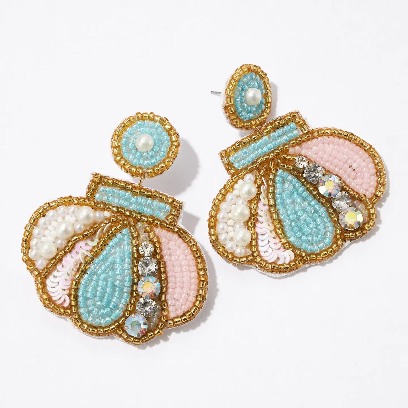 Ocean Shell Beaded Earrings