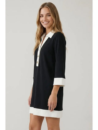 Buttery Soft Color Block Shift Dress