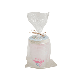 Mudpie Day Dinker Pickleball Cup Coaster Set