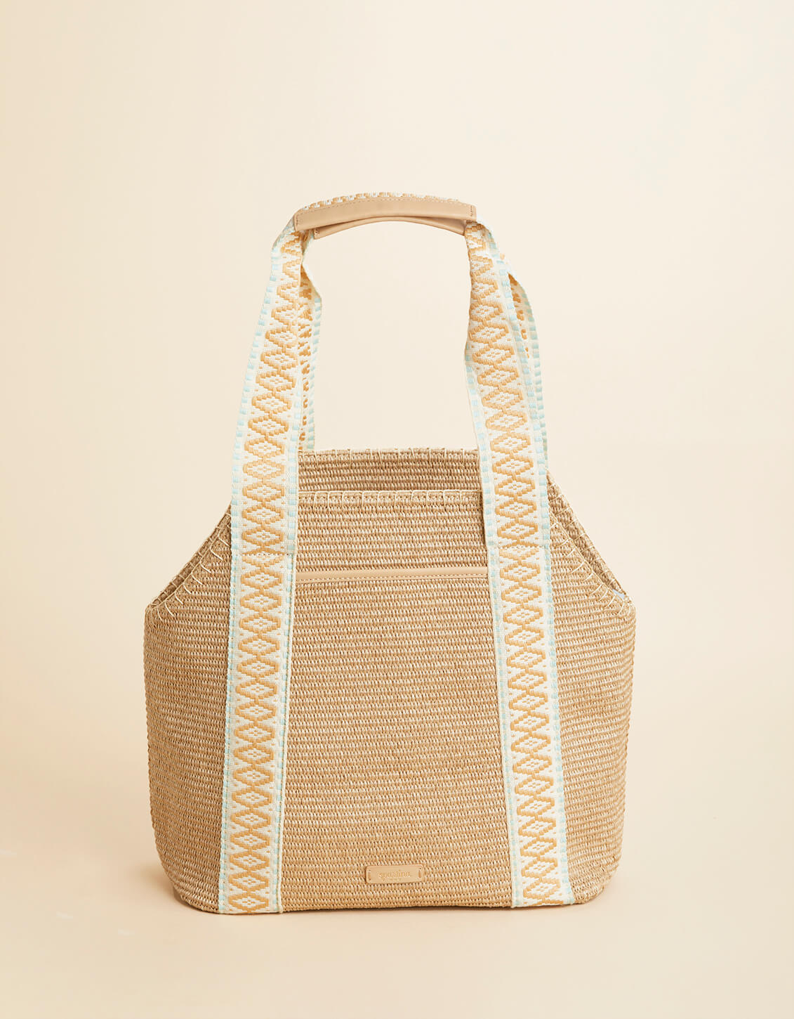 Spartina Straw Charlie Large Tote Blue Haze