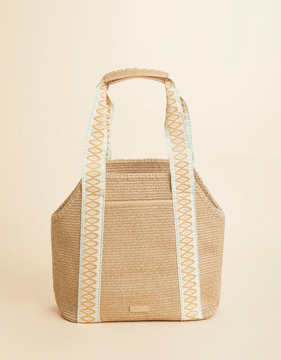Spartina Straw Charlie Large Tote Blue Haze