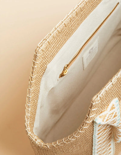 Spartina Straw Charlie Large Tote Blue Haze