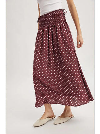 Polka Dot Midi Skirt