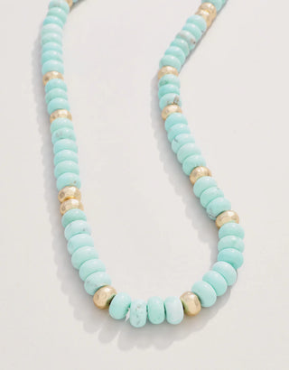 Spartina Tommy Stone Necklace 17” Light Turquoise